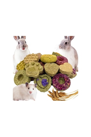 Tavşan Hamster Doğal Çiğneme Oyuncağı 24 Parça