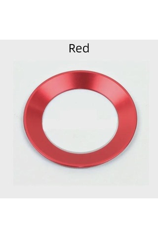 Araba Stil Direksiyon Amblemi Dekoratif Daire Halka Aksesuarları Kırmızı