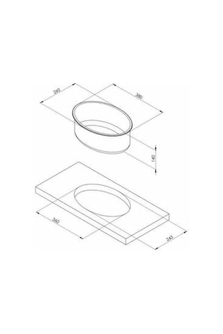 Marin Parlak paslanmaz çelik oval evye lavabo