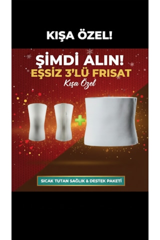 Xxl Beden 3 Set Yün Korse Ve Yün Dizlik Isıtır Sıcak Tutar ler Bel , Fıtık Ve Soğuktan Korunma Için Unisex XXL