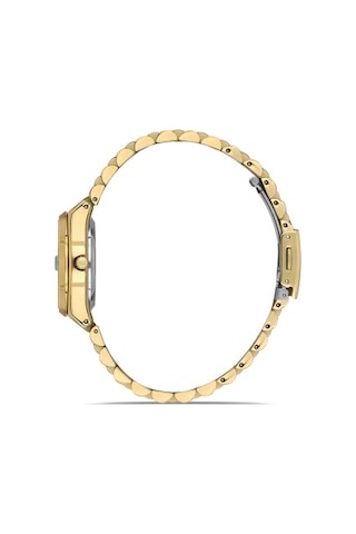 Ferro Quartz Çelik Altın Rengi 30 Mm Kadın Kol Saati