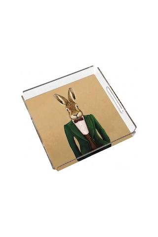 Home Mr.rabbit Tavşan Figürlü Pleksi Tepsi