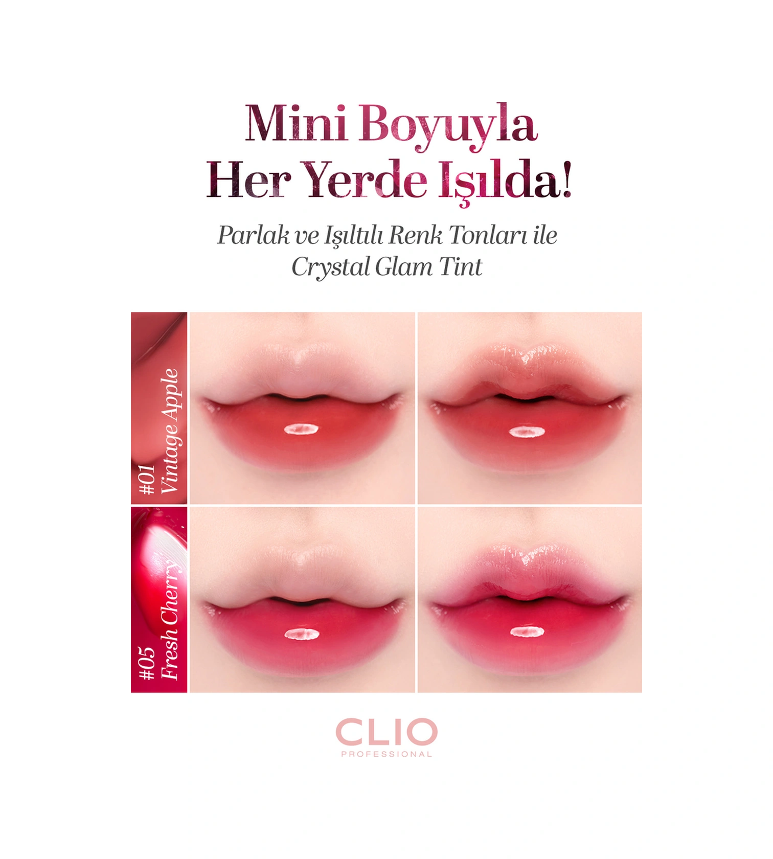 Clio Tint Crystal Glam Tint Mini 05 Fresh Cherry