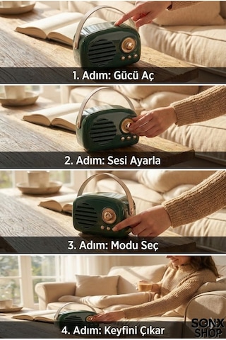 Mcg Sonx Nostaljik Retro Bluetooth - Fm Radyo, Usb Ve Bluetooth Kablosuz Hoparlör 75609384