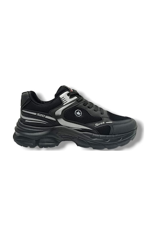 Wanderfull 4334-26 Anorak Bağcıklı Erkek Sneaker Siyah Gümüş 45-47