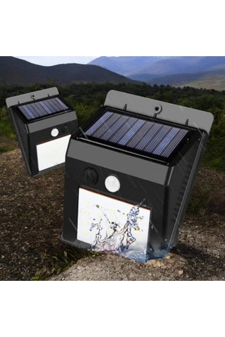 Hareket Sensörlü Solar Led Dış Mekan Lambası 3 M Pır Algılama 1200 Mah Beyaz Işık