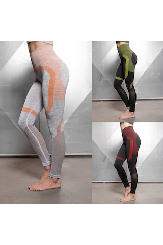 Wezone Kadınlar İçin Yüksek Bel Nefes Alabilen Baskılı Yoga Taytı, Koşu Ve Spor Giyim Yeşil