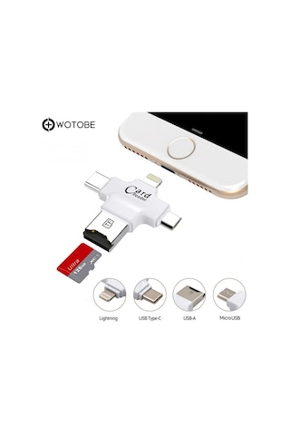 4'ü 1 Arada Usb 3.0 Sd/tf/cf/ms Uyumlu Bellek Kartı Adaptör Kart Okuyucu