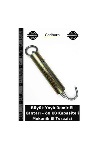 Özel Üretim Dayanıklı Çelik Büyük Yaylı Demir El Kantarı 60 Kg Kapasiteli Mekanik El Terazisi Çok Renkli