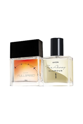 Avon Far Away Glamour Kadın Parfüm EDT 30 ML + Full Speed Erkek Parfüm EDT 30 ML