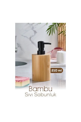 Vienev Bambu Yuvarlak Sıvı Sabunluk 210 Ml Çok Renkli