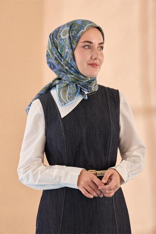 Silk Home Yaz Esintisi Eşarp 150002-03 İndigo, Fıstık Yeşili, Butter Yellow, Lila Mavi