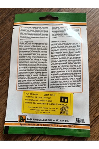 Paşa Tohumculuk Acur Tohumu Selin 5gr