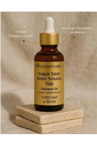 Villenature Soğuk Sıkım Keten Tohumu Yağı Flaxseed Oil Linum Usitatissimum 50 Ml