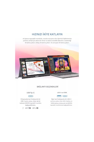Arzopa A1 Gamut 15.6" Full Hd 60hz Ips Ultra İnce Taşınabilir Mon