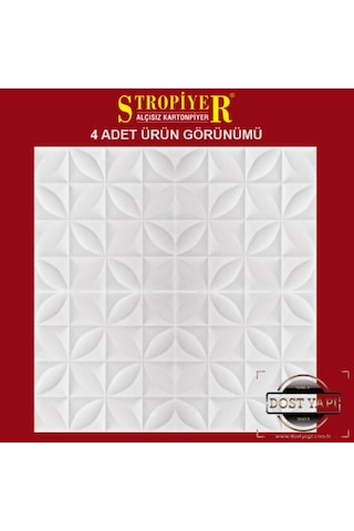Stropiyer Tavan Kaplama Yonca Modeli , 10 M2 = 40 Ad.