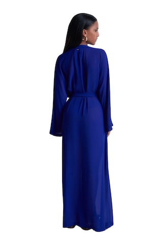 Aubade Beach Walk Kimono, Uzun Kollu, Derin Dekolteli, Hafif Plaj Üstlüğü Mavi