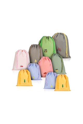 Su Geçirmez Spor Çantası 10'lu Paket Jimnastik Okul Öncesi Spor Salonu Seyahat Çantası Sırt Çantası Ayakkabı Okul Üniforması Çocuk Yetişkin Diğer