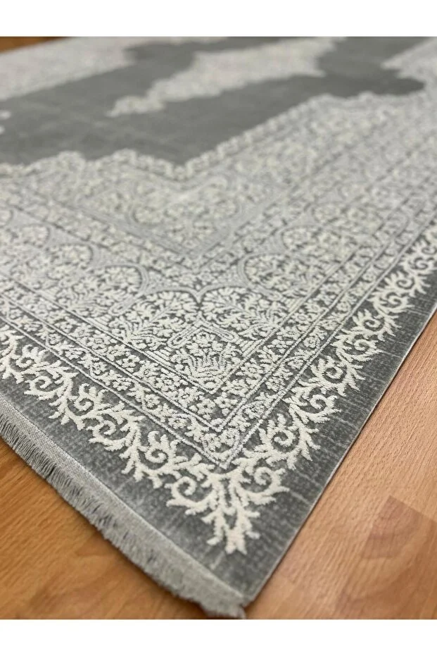 Mevlana Bazaar Mauritius 200 X 300 Bambu Yün Halı Gri