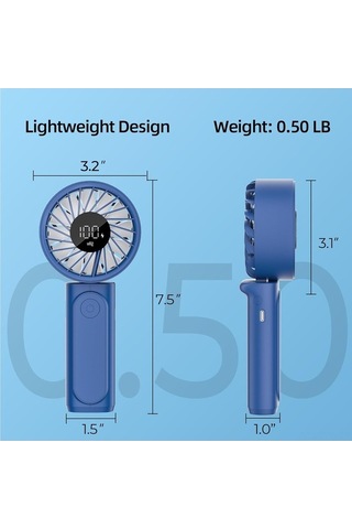 Fortunelane Peiyuu Masaüstü/el Fani, 6 Hızlı, 4000mah Şarj Edilebilir, 15db Sessiz, Kırmızı, Usb-c Kablolu, Ev/ofis İçin