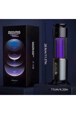 Boatshop1 Grey Usb Şarj Edilebilir Sivrisinek Kovucu Yatak Odası Ofis Ve Açık Hava İçin Çift Tasarım Sessiz Taşınabilir Büyük Pil Kapasiteli