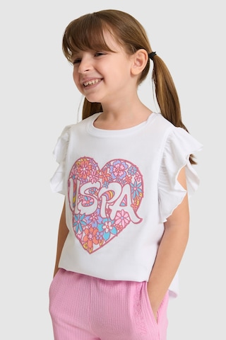 U.s. Polo Assn. Kız Çocuk Beyaz Tişört 50325657-vr013