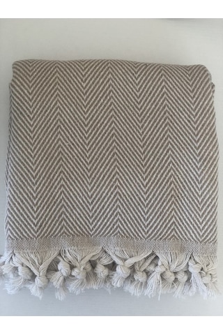 Berjer Tekli Koltuk Örtüsü Bej 150x170cm Sütlükahve Bej