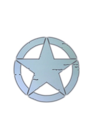 2'li Küçük Boy Eskitilmiş Askeri Yıldız Seti Reflektif Sticker Çınar Extreme