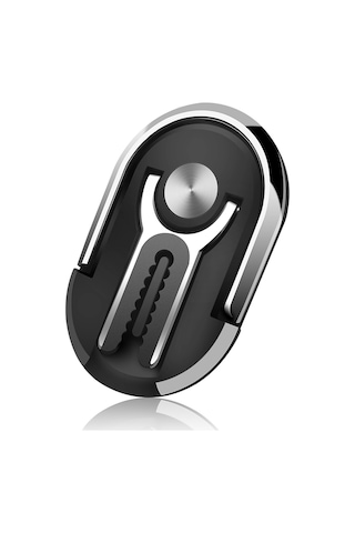 Hombey Araç Vantilya Telefon Tutucu - 360 Döner Çift Fonksiyonlu Zincirleme, El İle Kullanmadan Navigasyon, Kayma Engeli Siyah