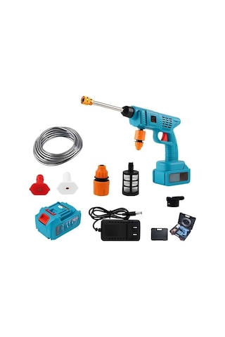 Şarjlı Oto Yıkama, Bahçe Sulama Tabancası Makinesi Yüksek Basınçlı