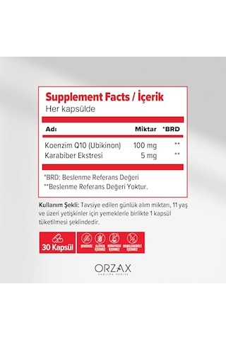 Ocean Koenzim Q10 30 Kapsül