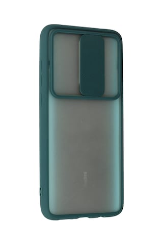 Newface - 11 - Xiaomi Redmi Note 8 Pro Kılıf Palm Buzlu Kamera Sürgülü Silikon - Csmo-tex - - Yeşil