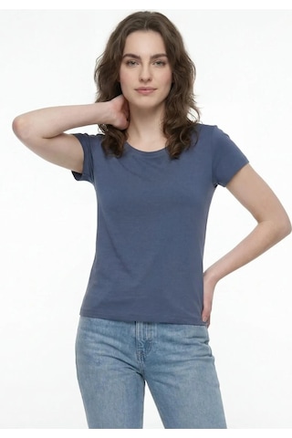 Regular Fit Kadın Tshirt K.kol Mavi