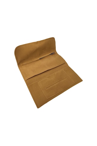 Açık Kahverengi Süet Tütün Kesesi Çantası Tütünlük pz66