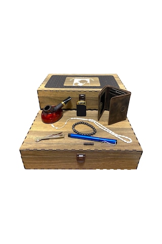 Pipsan Pipo Ahlat Ağacı Balsa Filitreli Çakmaklı Cüzdan Bileklik Tesbih Set 605719-709148