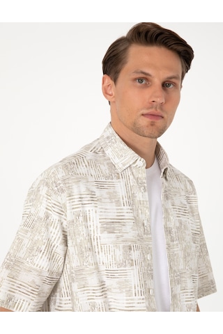 Pierre Cardin Erkek Haki Gömlek Kısa Kollu 50301538-vr027 Haki