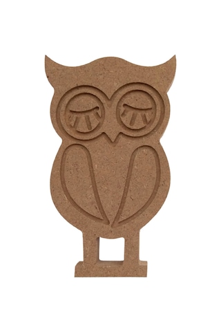 Na Neşeli Ahşap 20 Cm Ahşap Baykuş Figürü 18 Mm Dik Durabilen Ahşap Boyama Ürünü . Oda Süsü Dekoratif Obje Model Neseli234568477