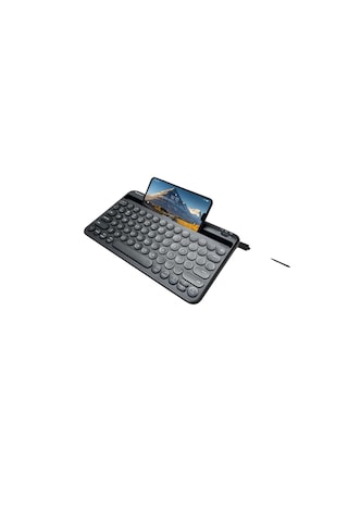 78 Yuvarlak Tuşlu İngilizce Bluetooth Tablet Telefon Klavyesi Şar