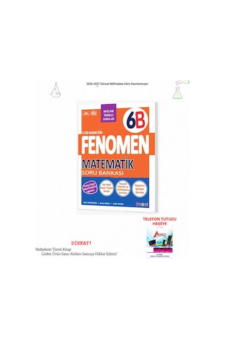 Fenomen 6 Matematik B Soru Bankası 6-015 Fenomen 6 Matematik B Soru Bankası 6-015