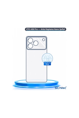 Schitec Zte A56 Pro Uyumlu Arka Yüzey Hidrojel Koruyucu Film