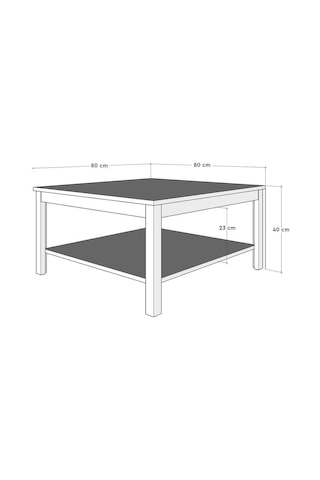 Rustik Kare Sehpa-mat Beyaz 80x40x80 Cm Gxyxd