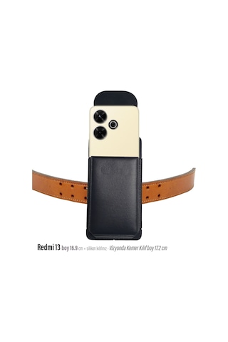 Redmi 13 Kemer Kılıfı Bele Takılan Kemer Kılıf Kapaklı
