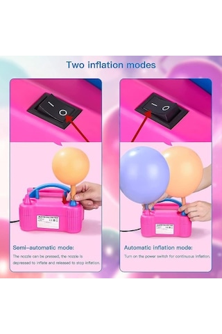 Büro Ev Ofis Parti Süsleme Keyfi İçin Elektrikli Balon Şişirme Makinesi