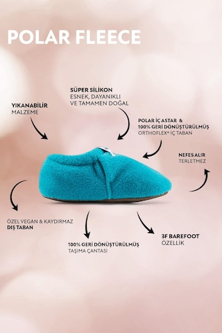 Polar Fleece Kahve Polar Barefoot Patik Kahverengi