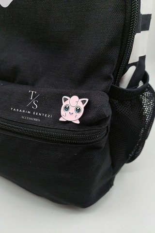 Rozet Çanta Şapka Takı Aksesuar Pokemon Jigglypuff Wigglytuff Çok Renkli