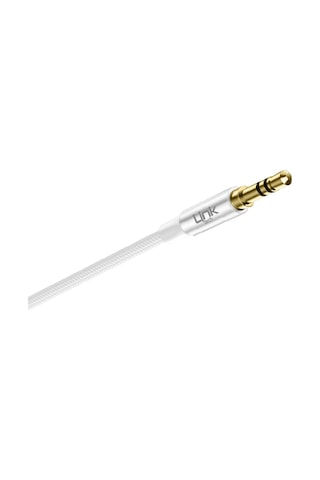 Linktech A587 Apple iPhone UyumluLightning - 3.5mm AUX Kablo 1mt Beyaz