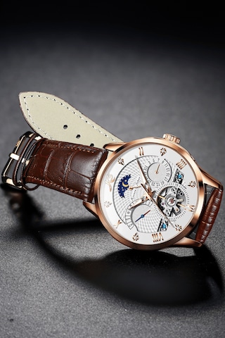 Kronen&söhne Ks4009 Luxury Gold Tourbillon Mekanik Otomatik Erkek Kol Saati