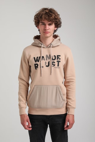 Kapüşonlu Bej Slim Fit Hoodie 23fwm64059 BEJ Bej