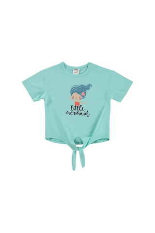 Civil Baby Little Mermaid Baskılı Bağlamalı 6-18 Ay Tişört - Yeşil Mint
