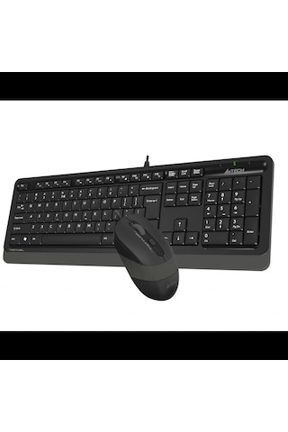A4 Tech F1010, Gri, Fstyler, Usb Kablolu, Türkçe Q, Multimedya, Klavye Mouse Set Diğer